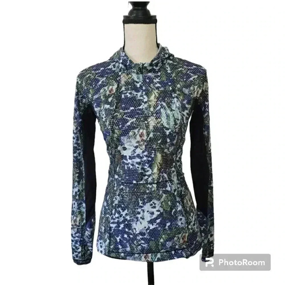 Lululemon Runbeam Half Zip Floral UPF Hoodie - Picture 1 of 12